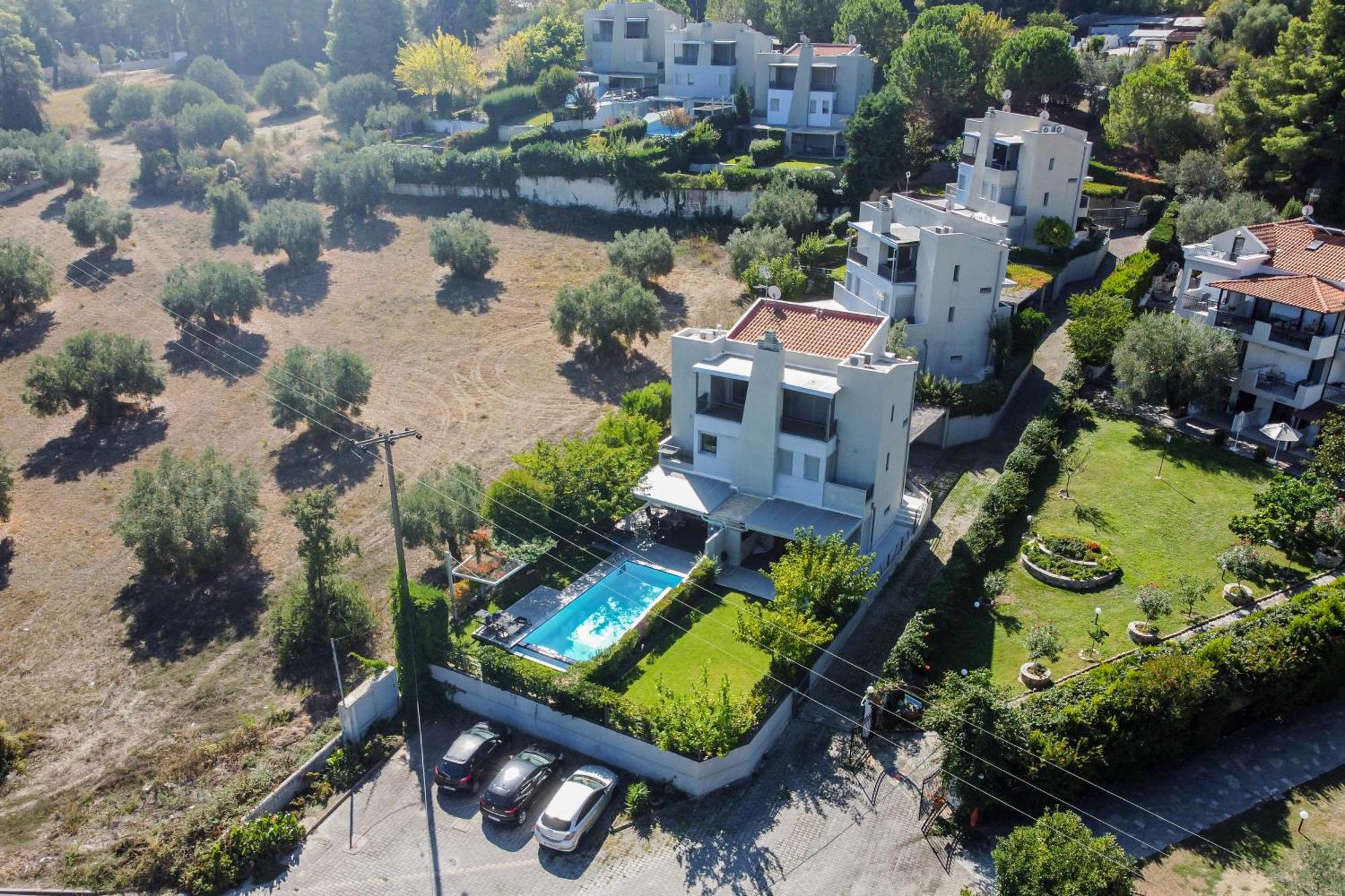 Deluxe Chrousso Pool Villa Paliouri Exteriör bild