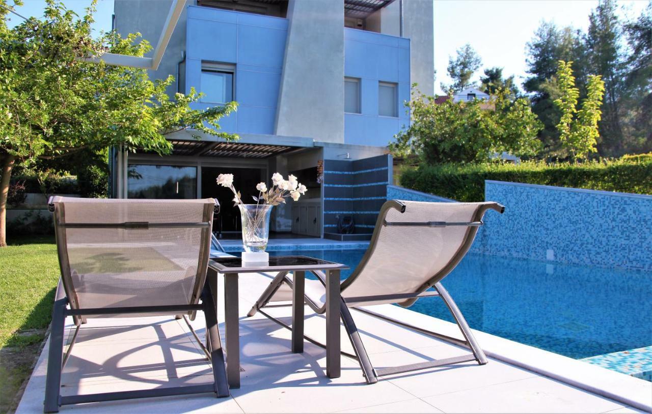 Deluxe Chrousso Pool Villa Paliouri Exteriör bild